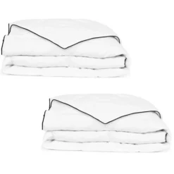 Couette En Duvet D'hiver 2 Pcs 140 X 200 Cm