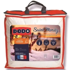 Couette - Saint Moritz - 140 X 200 Cm - Chaude - 100% Polyester - 1 Personne - Blanc - DODO