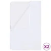 Couvre-matelas Imperméables 2 Pcs Coton 60x120 Cm Blanc
