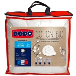 DODO Couette Légere Coton Bio - 240 X 260 Cm - Blanc