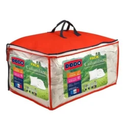 DODO Pack COLUMBIA - 1 Couette Chaude 140x200cm + 1 Oreiller 60x60cm