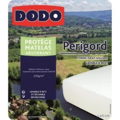 DODO Protege-matelas Molleton Absorbant Perigord - 230 G/m² - 140 X 190 Cm - Blanc -TODAY || DODO || Vision Soldes Boutique dodo protege matelas molleton absorbant perigord 230 g m 140 x 190 cm blanc 3307410004954 428682