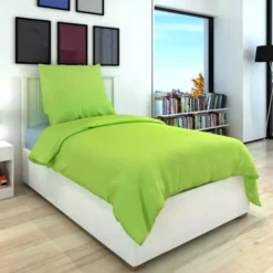 Ensemble De Housse De Couette Coton Vert 135x200/60x70 Cm -TODAY || DODO || Vision Soldes Boutique ensemble de housse de couette coton vert 135x200 60x70 cm 8718475959700 1268683