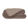 HUDSON Couette Légere Microfibre 200g/m² 140x200cm Taupe & Lin