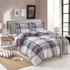 Jeu De Housse De Couette Carreaux Kaki 135x200/80x80 Cm 7 Jeu De Housse De Couette Carreaux Kaki 135x200/80x80 Cm -TODAY || DODO || Vision Soldes Boutique jeu de housse de couette carreaux kaki 135x200 80x80 cm 8718475563471 1268930