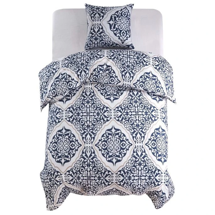 Jeu De Housse De Couette Classique Bleu 135x200/80x80 Cm 1 Jeu De Housse De Couette Classique Bleu 135x200/80x80 Cm