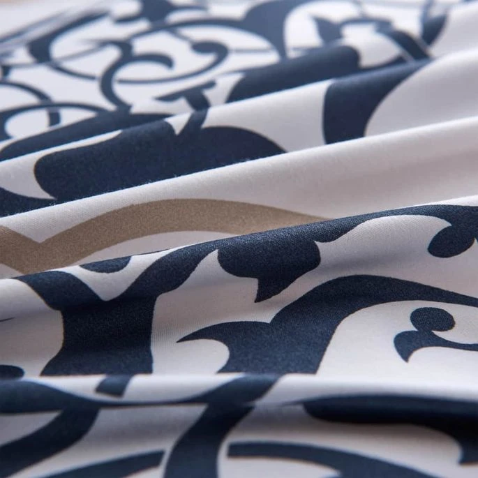 Jeu De Housse De Couette Classique Bleu 135x200/80x80 Cm 2 Jeu De Housse De Couette Classique Bleu 135x200/80x80 Cm – Image 2