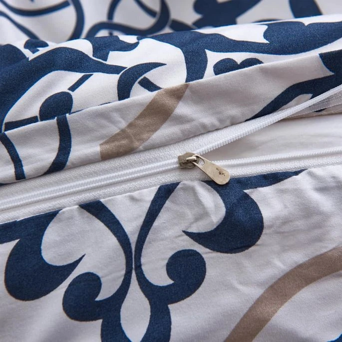 Jeu De Housse De Couette Classique Bleu 135x200/80x80 Cm 3 Jeu De Housse De Couette Classique Bleu 135x200/80x80 Cm – Image 3