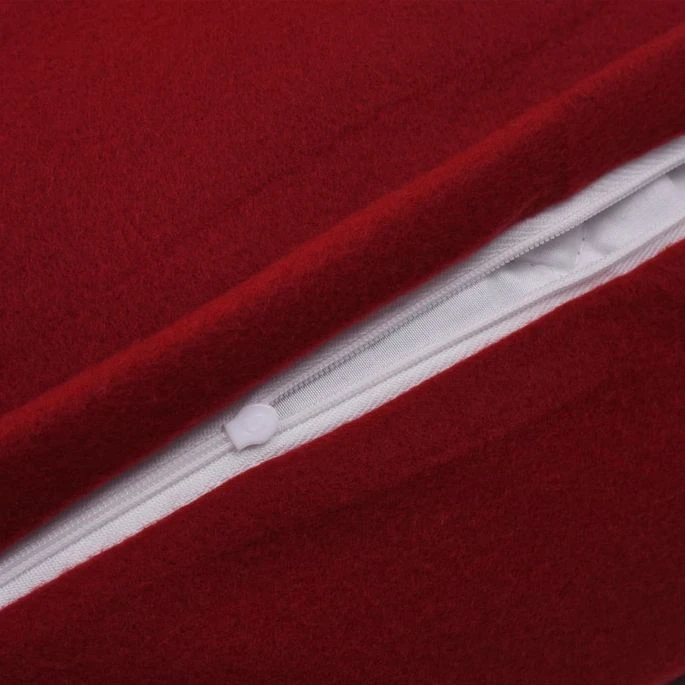 Jeu De Housse De Couette Molleton Bordeaux 200x220/60x70 Cm 2 Jeu De Housse De Couette Molleton Bordeaux 200x220/60x70 Cm – Image 2