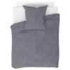 Jeu De Housse De Couette Molleton Gris 155x200/80x80 Cm