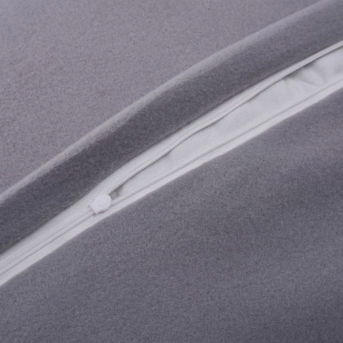 Jeu De Housse De Couette Molleton Gris 155x200/80x80 Cm 2 Jeu De Housse De Couette Molleton Gris 155x200/80x80 Cm – Image 2