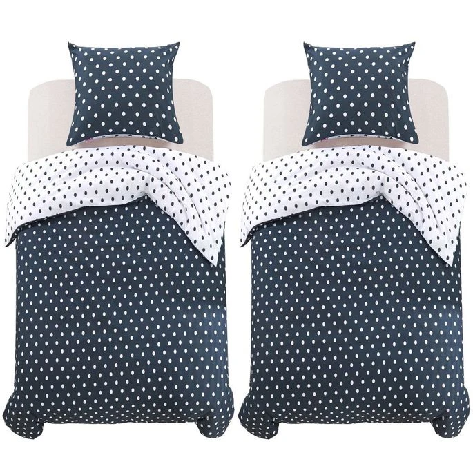 Jeu De Housse De Couette Motif à Pois 140x220/60x70 Cm 1 Jeu De Housse De Couette Motif à Pois 140x220/60x70 Cm