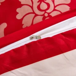 Jeu De Housse De Couette Rayures Rouge 140x200/60x70 Cm -TODAY || DODO || Vision Soldes Boutique jeu de housse de couette rayures rouge 140x200 60x70 cm 8718475608684 615122