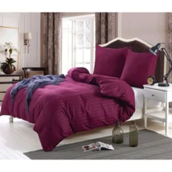Jeu Housse De Couette Satin De Coton Bordeaux 155x200/80x80 Cm -TODAY || DODO || Vision Soldes Boutique jeu housse de couette satin de coton bordeaux 155x200 80x80 cm 8718475515913 1268821