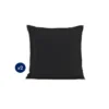 Lot De 2 Taies Carrées 100% Coton - Noir - 63x63 Cm