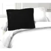 LOVELY HOME Lot De 2 Taies D'Oreillers 100% Coton 50x70 Cm - Noir