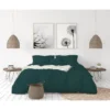 LOVELY HOME Parure De Couette En 100% Lin 220x300 Cm + 1 Drap Housse 140 X 190 Cm + 2 Taies 65x65cm - Coloris Vert Foret