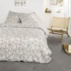 Parure De Lit Sunshine - 2 Personnes - 260 X 240 Cm - 100% Coton - Geige Motif Floral - TODAY