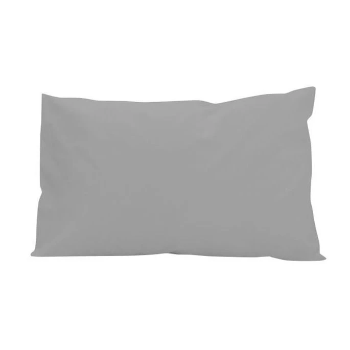 SOLEIL D'OCRE Lot 2 Taies D'oreiller Rectangle US 50x75 Cm En Coton Uni 57 Fils - Gris 1 SOLEIL D'OCRE Lot 2 Taies D'oreiller Rectangle US 50x75 Cm En Coton Uni 57 Fils - Gris