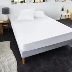 SWEET NIGHT Protege Matelas Imperméable Anti-acariens Traitement Végétal Greenfirst - 140 X 190/200 Cm - Blanc -TODAY || DODO || Vision Soldes Boutique sweet night protege matelas impermeable anti acariens traitement vegetal greenfirst 140 x 190 200 cm blanc 3377720104705 659848