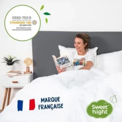 SWEET NIGHT Protege Matelas Imperméable Anti-acariens Traitement Végétal Greenfirst - 180 X 200 Cm - Blanc -TODAY || DODO || Vision Soldes Boutique sweet night protege matelas impermeable anti acariens traitement vegetal greenfirst 180 x 200 cm blanc 3377720104729 759836