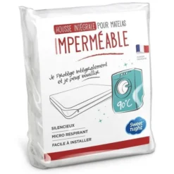 SWEET NIGHT Rénove Matelas Imperméable - 160 X 200 Cm - Blanc