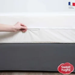 SWEET NIGHT Rénove Matelas Imperméable - 160 X 200 Cm - Blanc -TODAY || DODO || Vision Soldes Boutique sweet night renove matelas impermeable 160 x 200 cm blanc 3377720105177 730953