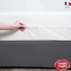 SWEET NIGHT Rénove Matelas Imperméable - 90 X 190/200 Cm - Blanc -TODAY || DODO || Vision Soldes Boutique sweet night renove matelas impermeable 90 x 190 200 cm blanc 3377720105153 748678