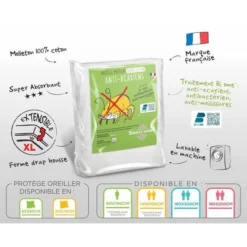 SWEETHOME Protege-matelas 100% Coton - Anti-acariens - 180x200 Cm -TODAY || DODO || Vision Soldes Boutique sweethome protege matelas 100 coton anti acariens 180x200 cm 3377720104194 513663