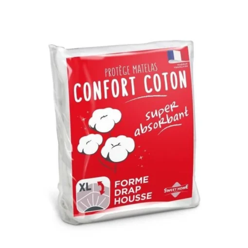 SWEETHOME Protege-matelas Confort Polycoton - 140x190 Cm 1 SWEETHOME Protege-matelas Confort Polycoton - 140x190 Cm -TODAY || DODO || Vision Soldes Boutique sweethome protege matelas confort polycoton 140x190 cm 3377720104118 513954
