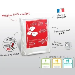 SWEETHOME Protege-matelas Confort Polycoton - 90x190 Cm -TODAY || DODO || Vision Soldes Boutique sweethome protege matelas confort polycoton 90x190 cm 3377720104101 566354