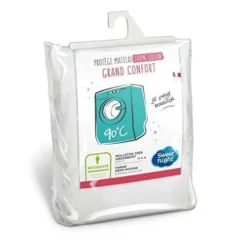 SWEETNIGHT Protege-matelas 100% Coton épais ROMY 90x190 / 200 Cm - Blanc