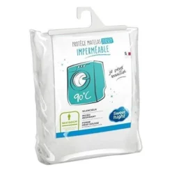 SWEETNIGHT Protege-matelas Imperméable AXEL 160x200 Cm - Blanc