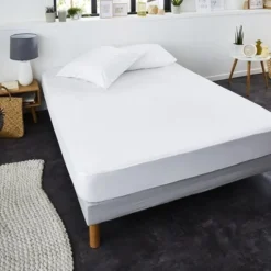 SWEETNIGHT Protege-matelas Imperméable AXEL 160x200 Cm - Blanc -TODAY || DODO || Vision Soldes Boutique sweetnight protege matelas impermeable axel 160x200 cm blanc 3377720076125 513993