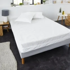 SWEETNIGHT Rénove-matelas AMANDINE 140x190 Cm - Blanc -TODAY || DODO || Vision Soldes Boutique sweetnight renove matelas amandine 140x190 cm blanc 3377720102169 513980