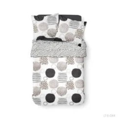 TODAY Parure De Couette 100 % Coton 240x260cm SUNSHINE #3.57 - Gris Et Noir