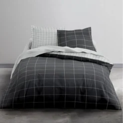 TODAY Parure De Couette 220x240 + 2 Taies D'oreillers 63x63cm - 100% Coton - Flanelle 2020 Stockholm TODAY