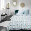 TODAY Parure De Couette Sunshine #2.60 - 100% Coton - 220 X 240 Cm - Bleu Et Blanc