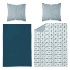 TODAY Parure De Couette Sunshine #2.60 - 100% Coton - 220 X 240 Cm - Bleu Et Blanc -TODAY || DODO || Vision Soldes Boutique today parure de couette sunshine 2 60 100 coton 220 x 240 cm bleu et blanc 3574641033163 425894