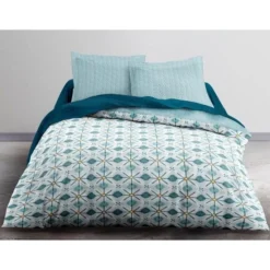 TODAY Parure De Couette Sunshine #2.60 - 100% Coton - 220 X 240 Cm - Bleu Et Blanc -TODAY || DODO || Vision Soldes Boutique today parure de couette sunshine 2 60 100 coton 220 x 240 cm bleu et blanc 3574641033163 425897
