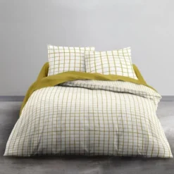TODAY Parure De Lit 2 Personnes - 220 X 240 Cm - Imprimé Jaune Graphique CRAZY Nadashi